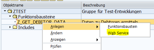WebService zum Funktionsbaustein anlegen