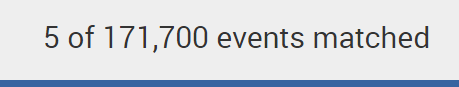 events matched