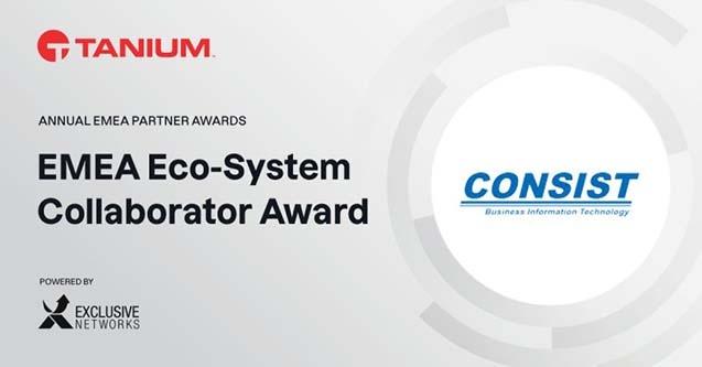 Consist erhält 2022 den Tanium-Collaborator-Award auf EMEA-Ebene.