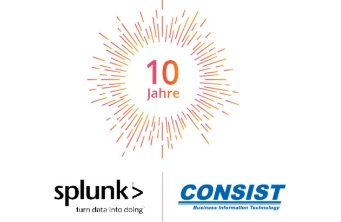 Consist freut sich über 10 erfolgreiche Jahre mit dem Technologiepartner Splunk.