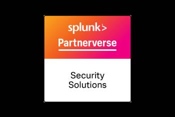 Das Splunk Security Solutions Badge bestätigt die Cybersecurity-Expertise eines Partners beim Schutz komplexer IT-Systeme.